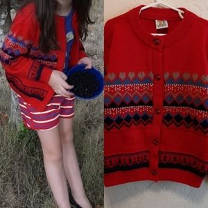 Vintage 90s Yogui Novelty Cardigan Sweater 8